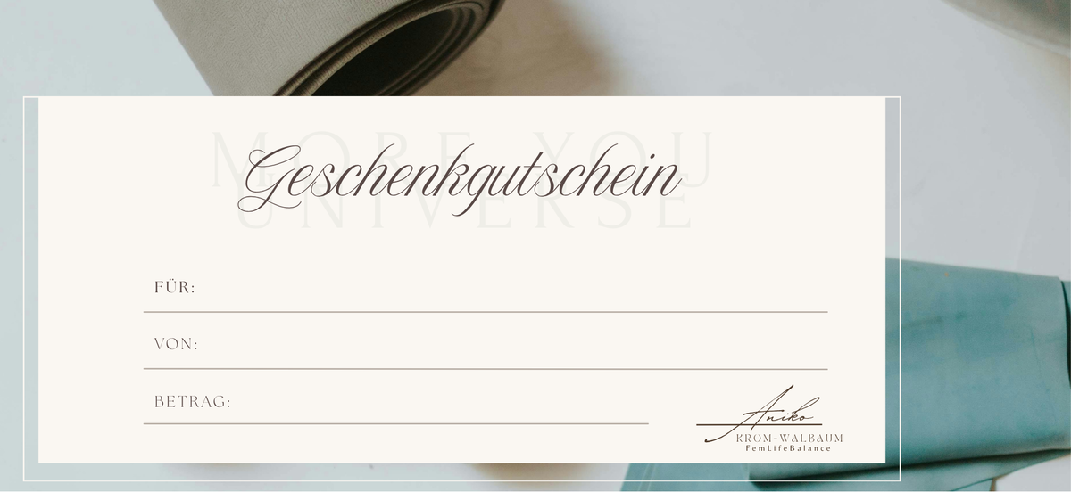 Geschenkgutschein für Pilates & Fitness